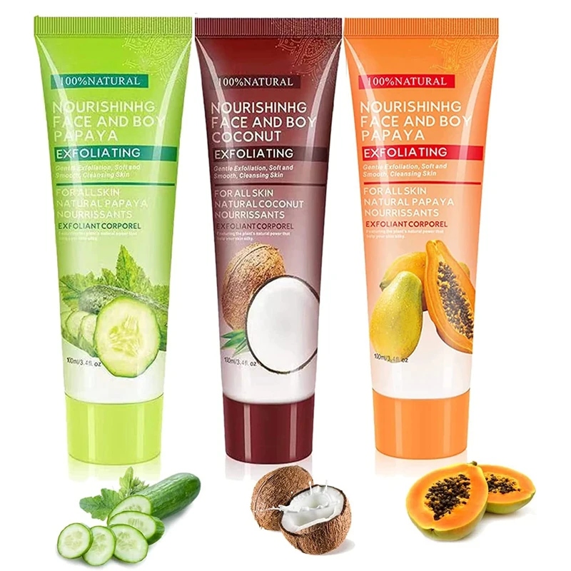 Aha Bha Exfoliant - 100ml Natural Papaya Exfoliating Cream Scrub