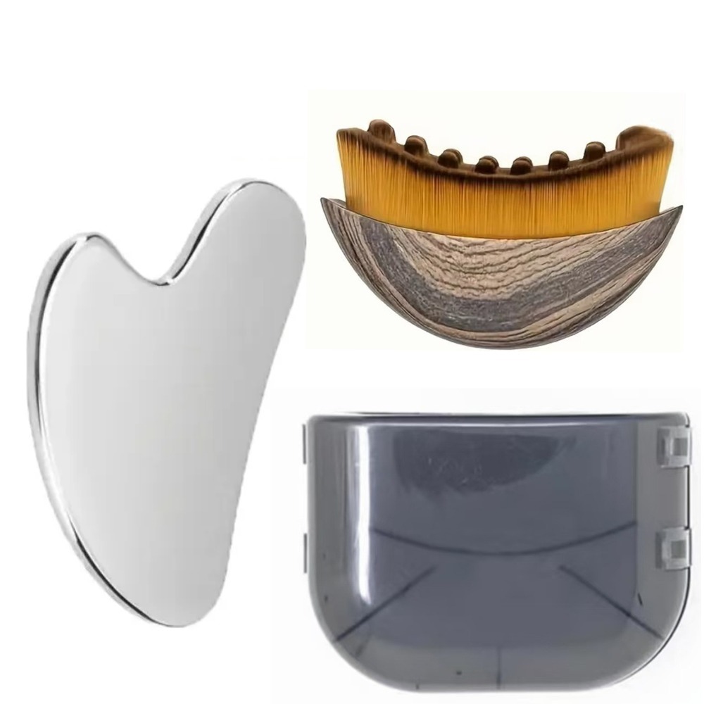 Skincare Ingredients Checker - 2Pcs Stainless Steel Gua Sha Tool
