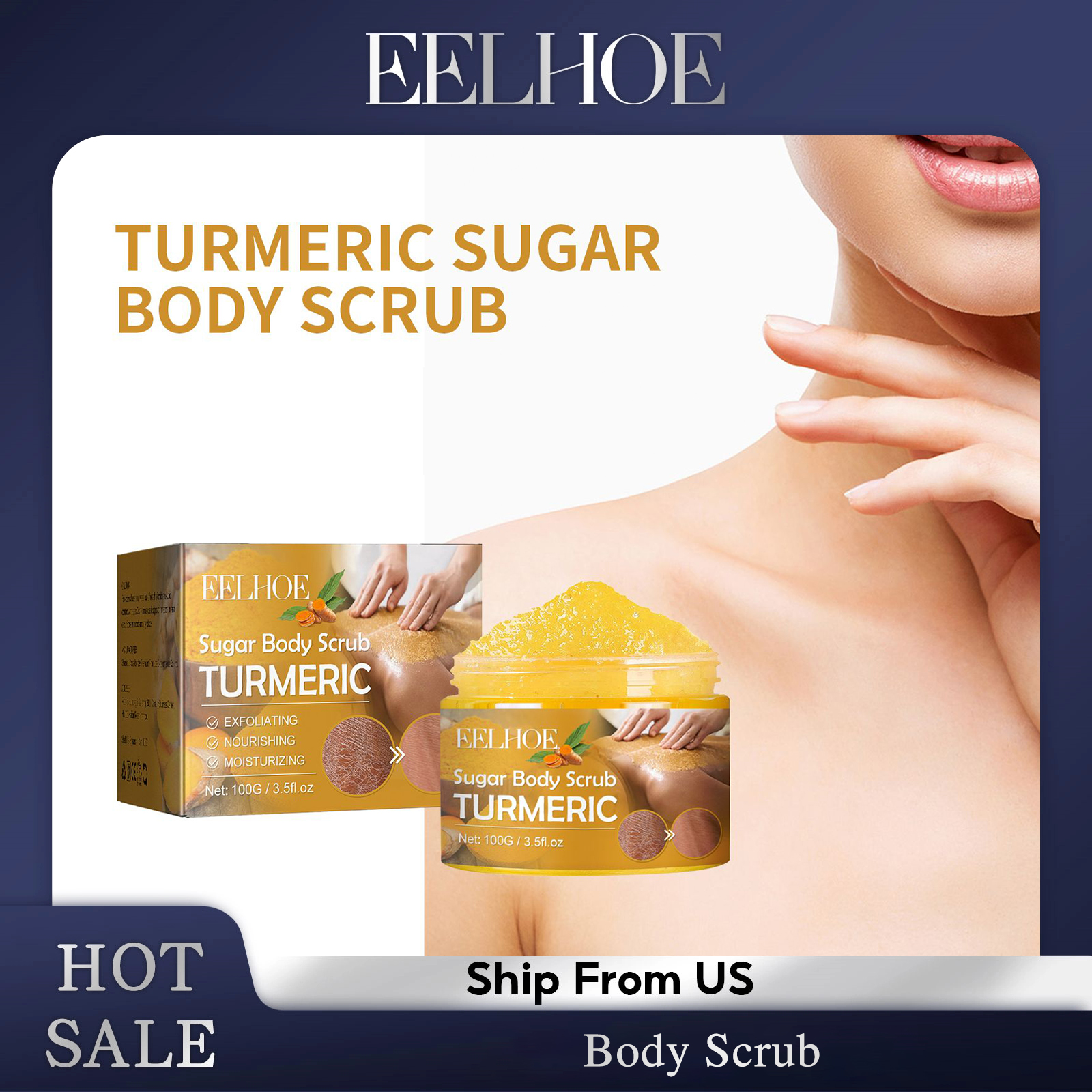 EELHOE 100g Turmeric Sugar Bod - Skincare Ingredients 리뷰 및 가격
