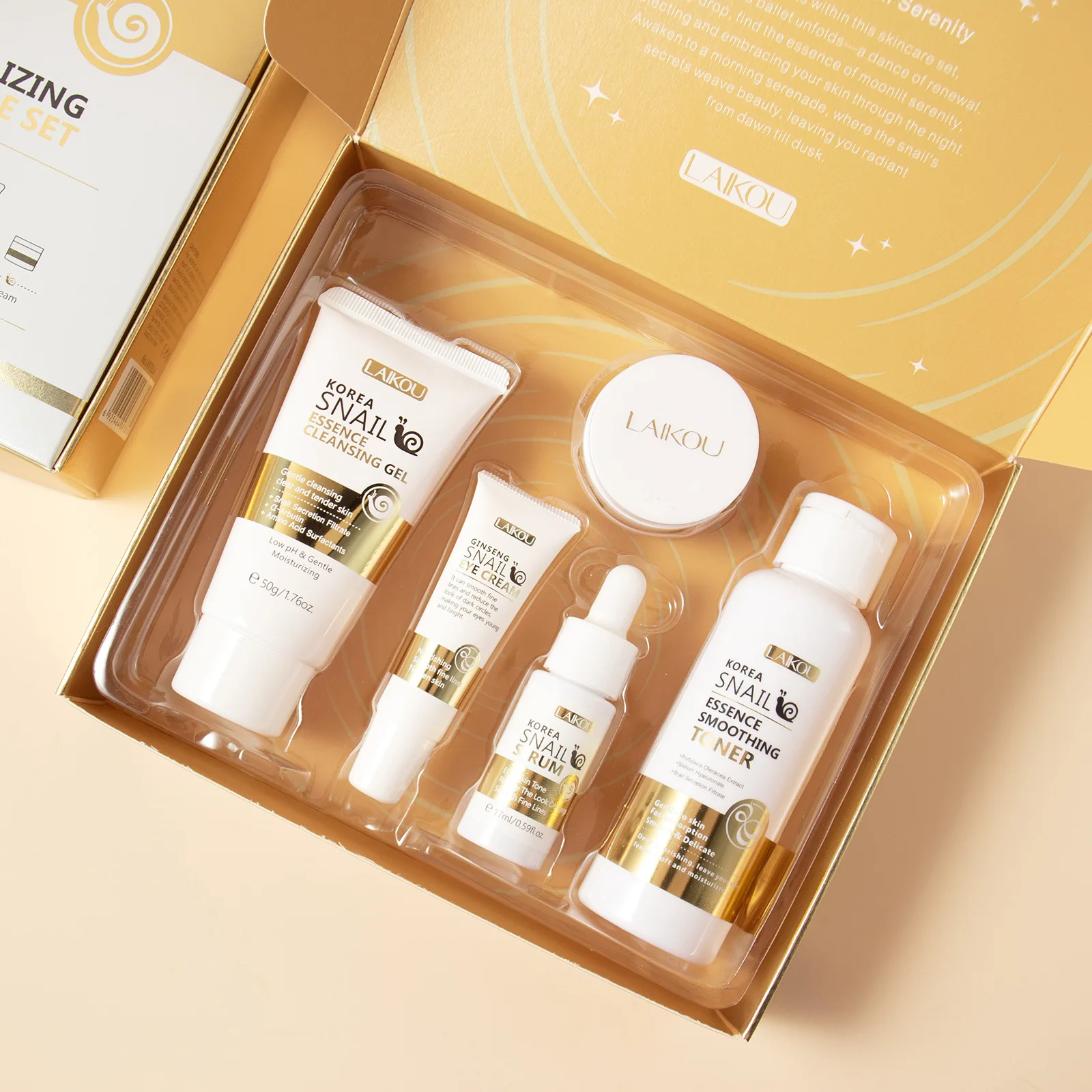 LAIKOU Snail Skin Care Five-pi - Snail Cream Gel 리뷰 및 가격