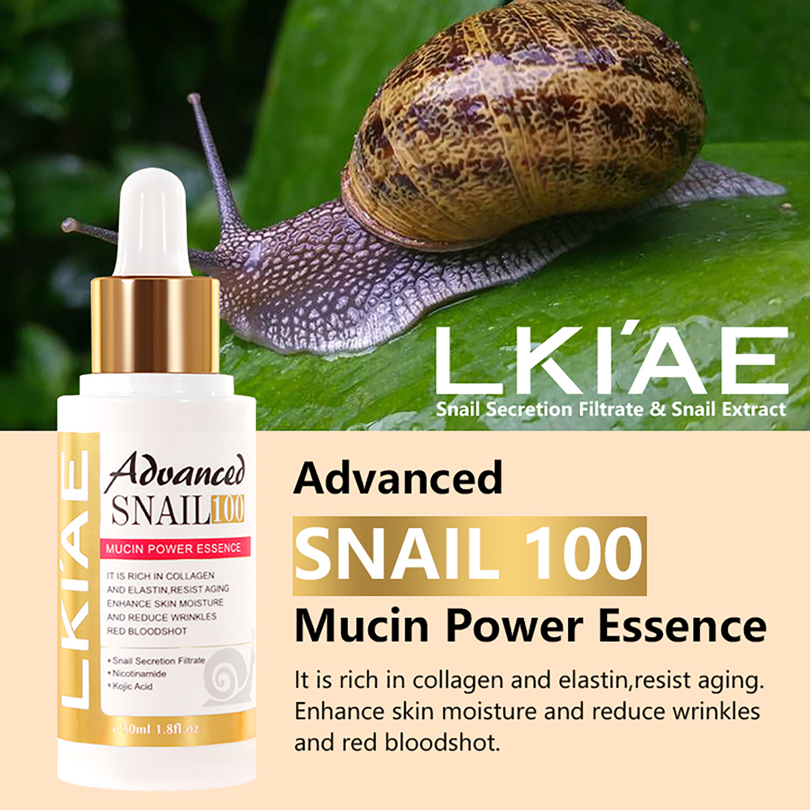 LKIAE Advanced Snail Mucin Pow - Snail Mucin Essence 리뷰 및 가격