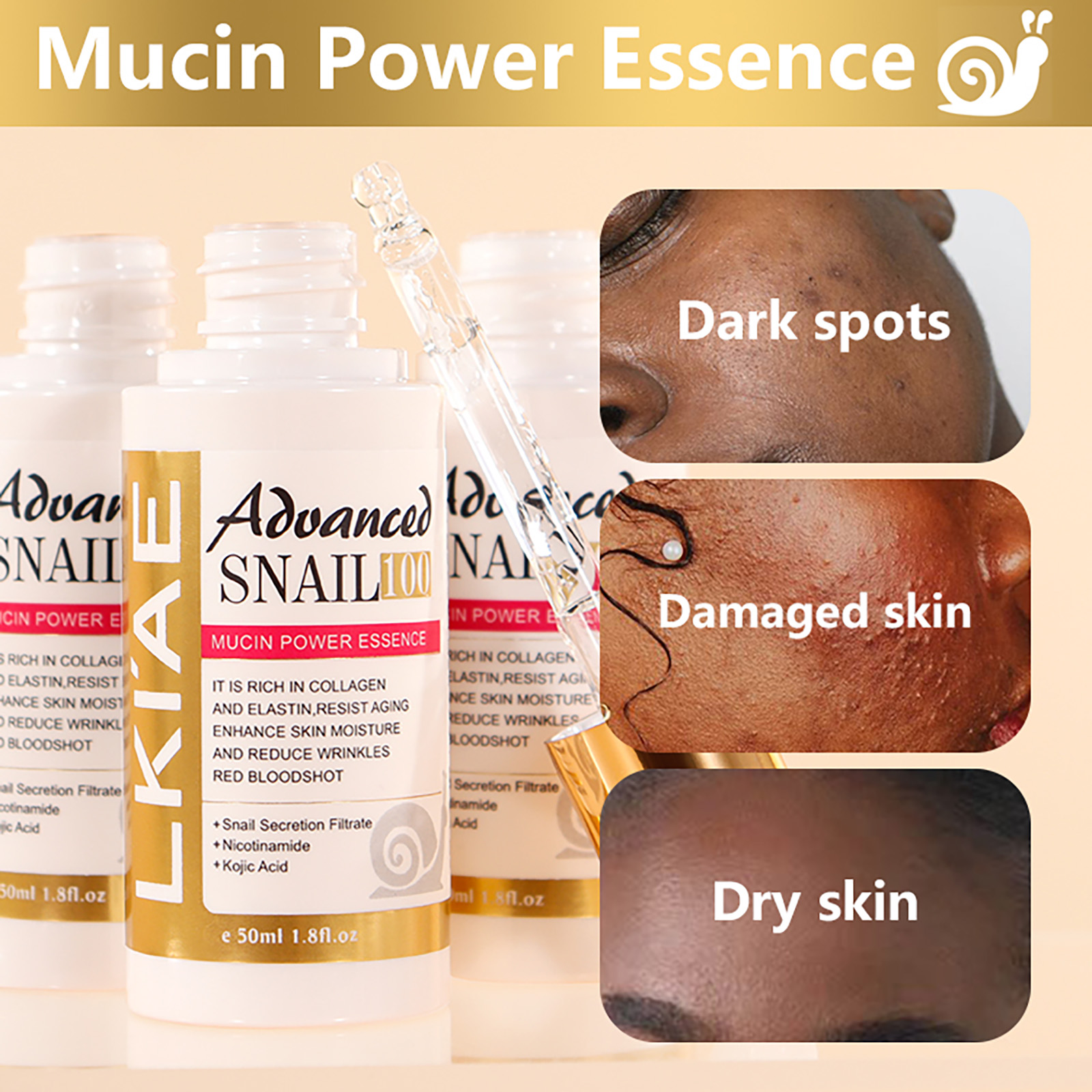 LKIAE Advanced Snail Mucin Pow - Snail Mucin Essence 리뷰 및 가격