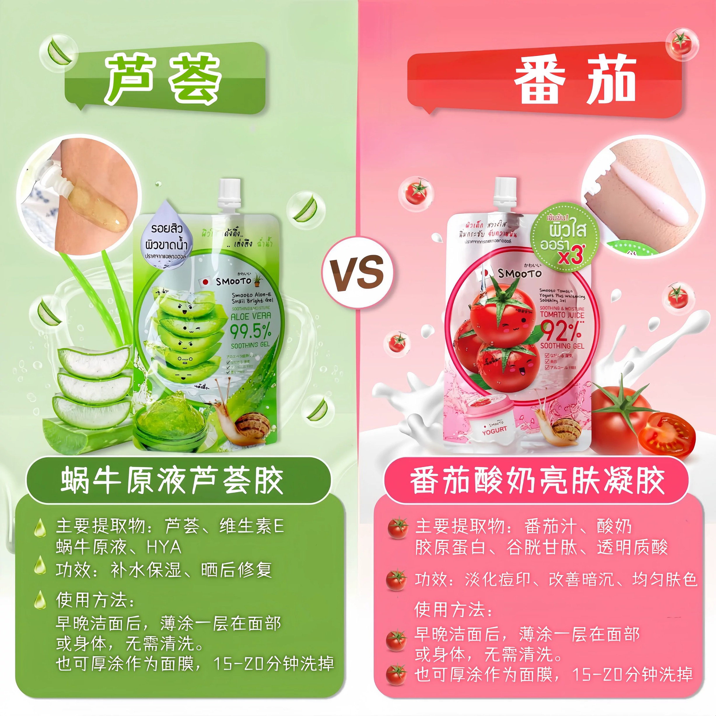 SMOOTO Tomato & Lemon VC Gel M - Snail Cream Gel 리뷰 및 가격