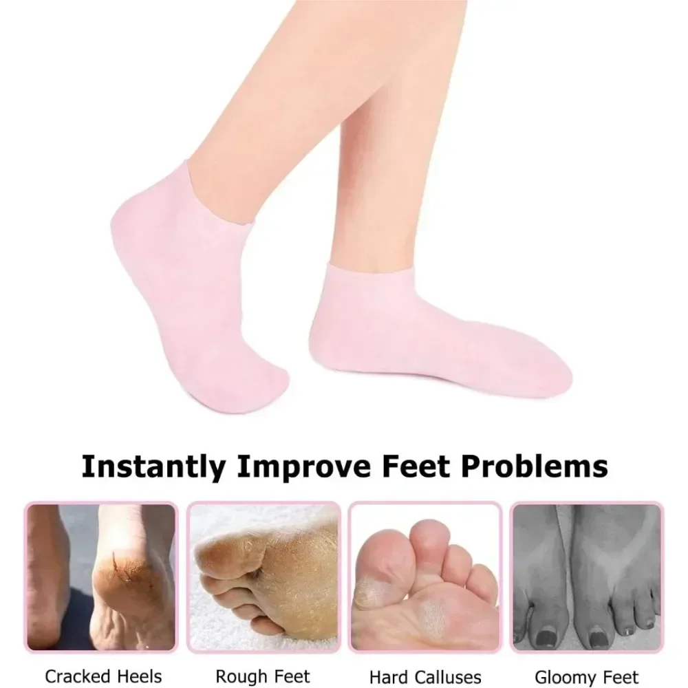 1Pair Silicone Socks Foot Spa  - Aha Bha Exfoliant 리뷰 및 가격