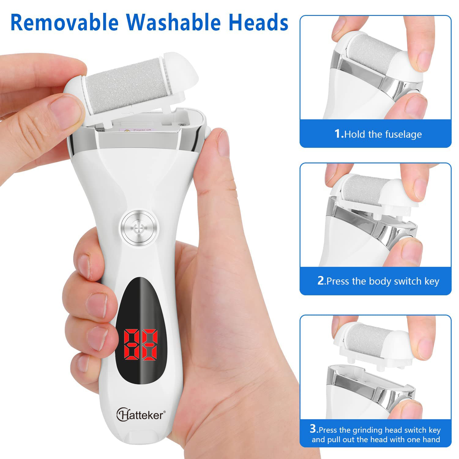 Hatteker Electric Foot File Ca - Skincare Ingredients Checker 리뷰 및 가격