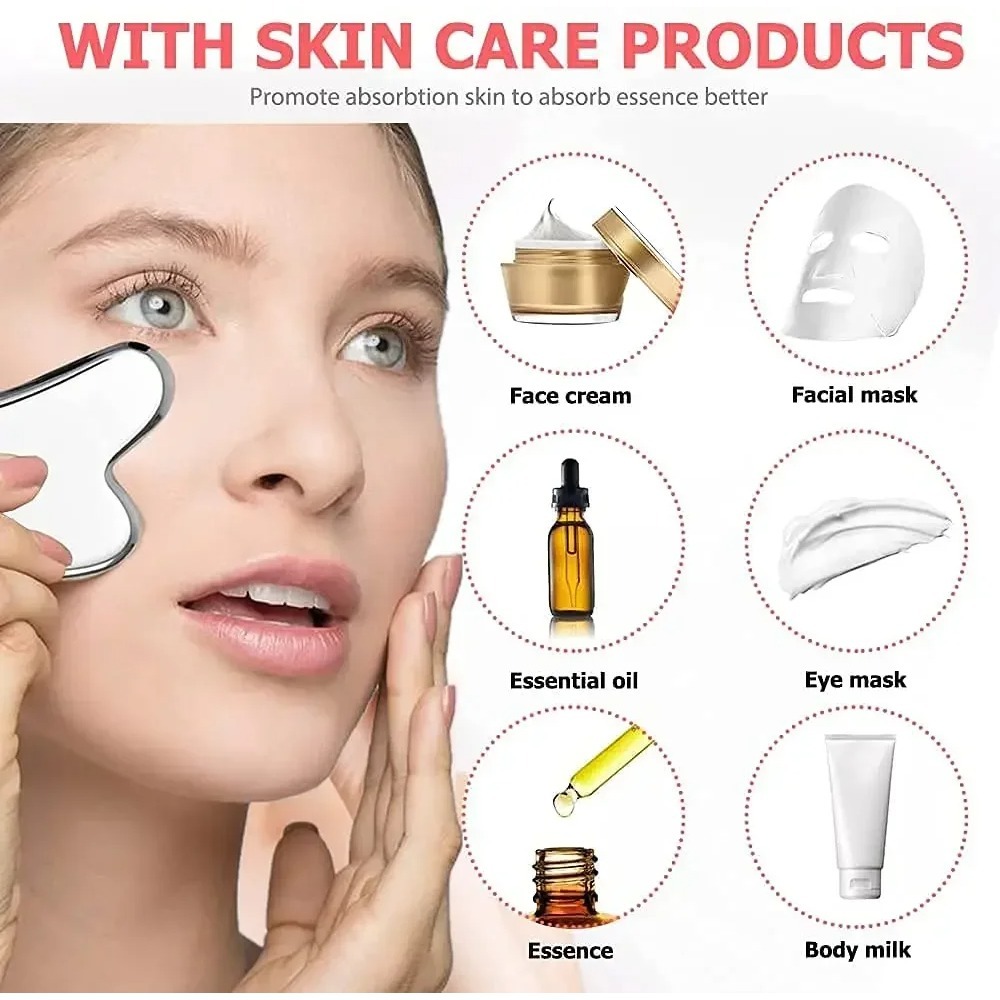 2Pcs Stainless Steel Gua Sha T - Skincare Ingredients Checker 리뷰 및 가격