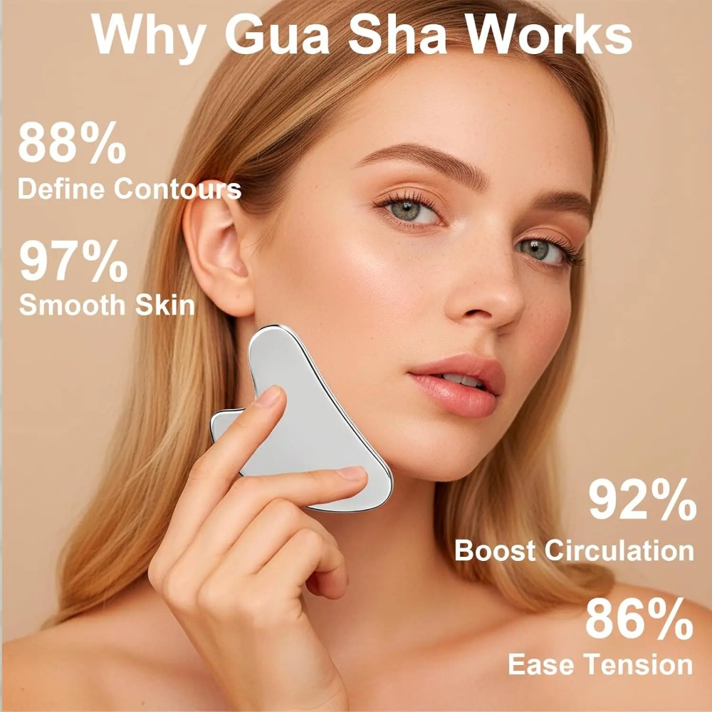 2Pcs Stainless Steel Gua Sha T - Skincare Ingredients Checker 리뷰 및 가격